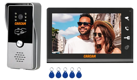CARCAM 7" 4 Wire Video Intercom Kit (CCJDS4Vi03A7W)