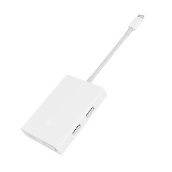 Xiaomi USB-C to VGA/Gigabit Ethernet Multi-function Adapter (ZJQ04TM) White