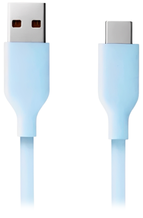 Xiaomi 6A Skin-friendly Silicone Fast Charging Data Cable, 2м (A to C) Blue