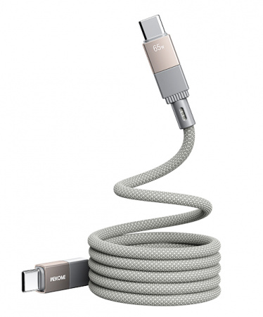 Wekome Magneto Series Magnetic Data Cable Type-C to Type-C 1m 65W (WDC-46) Grey