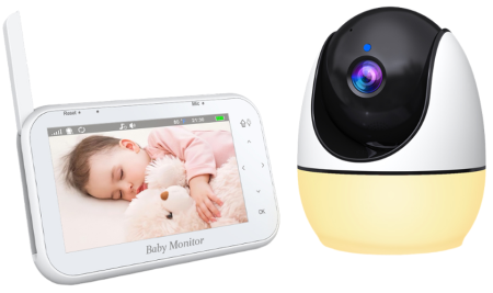CARCAM Wireless Baby Monitor PTZ Camera (XMABM200S) Night Light