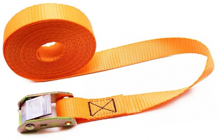 Ремень для фиксации груза с пряжкой CARCAM 5м Оранжевый